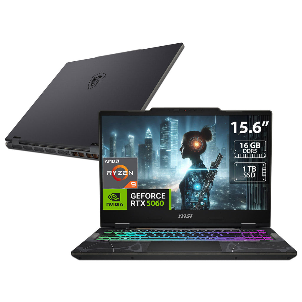 Laptop Gamer MSI Cyborg A15: Ryzen 9270 RTX-5060 16GB DDR5 1TB SSD W11H