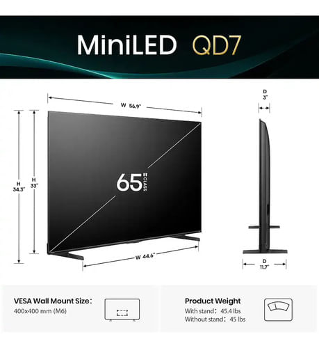 Smart TV Hisense QD7N QLED 4K UHD
