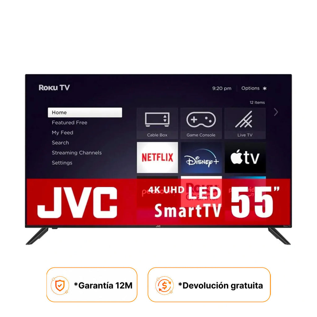 JVC Pantalla Smart TV SIUR 4K UHD Roku TV